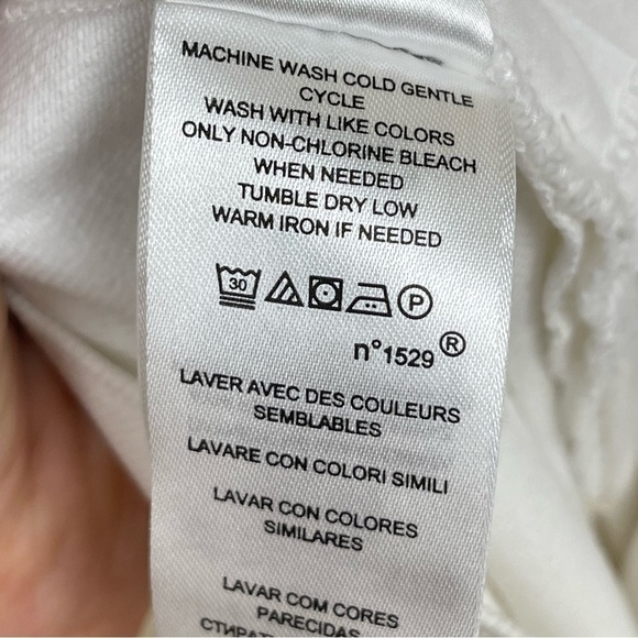 Lauren Ralph Lauren White Eyelet Patchwork Relaxed Tapered Jeans Size 16 Women - Picture 12 of 16